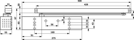 DORMAKABA Gleitschienentürschließer TS 93 B Basic Normalmontage Bandseite ( 3000255106 )