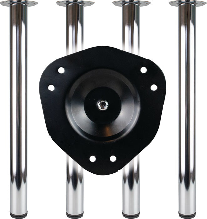 BMB Tischbein-Set Edelstahl-Effekt 60 mm Höhe 710 mm ( 3000273146 )
