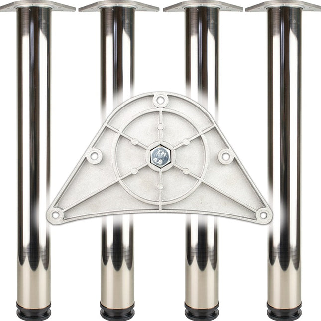 BMB Tischbein-Set Chrom poliert 60 mm Höhe 870 mm ( 3000273147 )