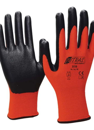 Guantes NITRAS espuma de nitrilo talla 11 rojo/negro (8000378682)