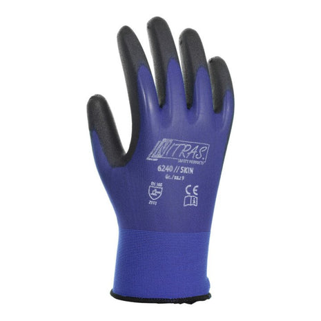 NITRAS guantes piel talla 9 azul/negro (4000371540)