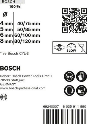 Juego de brocas BOSCH Expert MultiConstruction CYL-9 4 piezas 4/5/6/8 mm (4000909784)