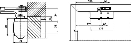 GEZE Türschließer TS 3000 V Normalmontage Bandseite ( 3000255081 )