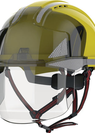 Casque d'escalade industriel JSP EVO® VISTAshield® Dualswitch™ jaune/fumée (4000370824)