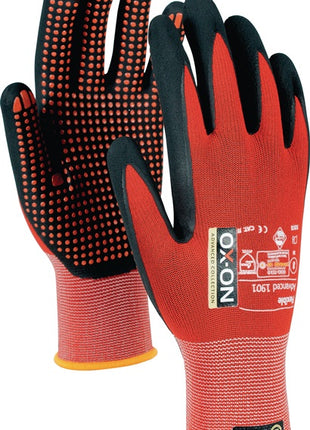 OX-ON Gants Flexible Advanced 1901 Taille 9 noir/rouge ( 4000391343 )