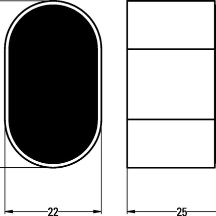 HERMETA Wandtürpuffer 4700 / 4702 / 4704 Aluminium schwarz eloxiert ( 3000283376 )