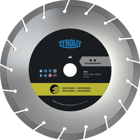 TYROLIT Disque à tronçonner diamant DCU Standard D. 125 mm perçage 22,23 mm ( 4000845043 )