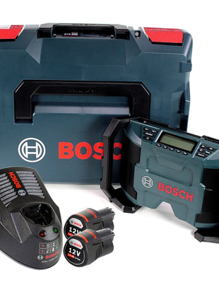 Bosch GPB 12V-10 Akku Baustellenradio 12V + 2x Akku 3,0Ah + Ladegerät + L-Boxx - Toolbrothers