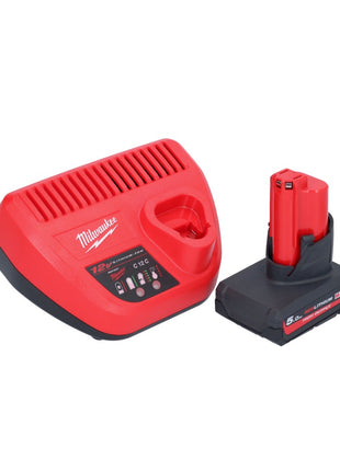 Cliquet à batterie Milwaukee M12 FHIR14-501 12 V 47 Nm 1/4" brushless + 1x batterie 5,0 Ah + chargeur