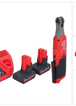 Milwaukee M12 FHIR14-502 Akku Ratsche 12 V 47 Nm 1/4" Brushless + 2x Akku 5,0 Ah + Ladegerät