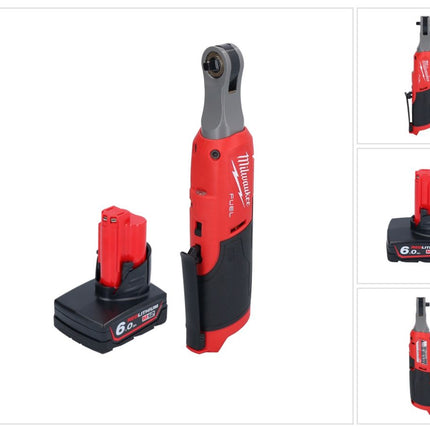 Milwaukee M12 FHIR14-601 Akku Ratsche 12 V 47 Nm 1/4" Brushless + 1x Akku 6,0 Ah - ohne Ladegerät