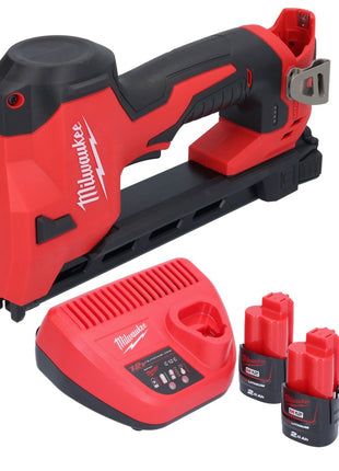 Milwaukee M12 BCST-202 Akku Tacker 12 V 19 x 25,4 mm + 2x Akku 2,0 Ah + Ladegerät