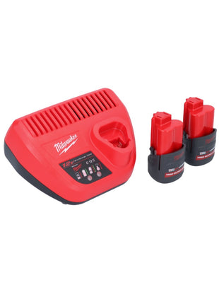 Milwaukee M12 BCST-252 Akku Tacker 12 V 19 x 25,4 mm + 2x Akku 2,5 Ah + Ladegerät