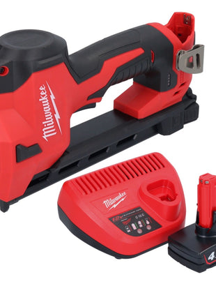 Grapadora a batería Milwaukee M12 BCST-401 12 V 19 x 25,4 mm + 1x batería 4,0 Ah + cargador