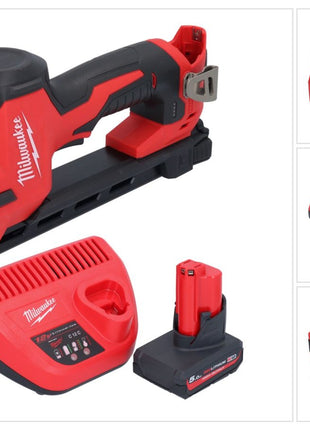 Milwaukee M12 BCST-501 Akku Tacker 12 V 19 x 25,4 mm + 1x Akku 5,0 Ah + Ladegerät