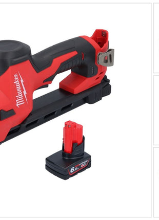 Grapadora a batería Milwaukee M12 BCST-601 12 V 19 x 25,4 mm + 1x batería 6,0 Ah - sin cargador