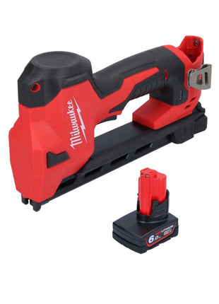 Grapadora a batería Milwaukee M12 BCST-601 12 V 19 x 25,4 mm + 1x batería 6,0 Ah - sin cargador