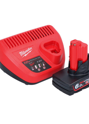 Grapadora a batería Milwaukee M12 BCST-601 12 V 19 x 25,4 mm + 1x batería 6,0 Ah + cargador