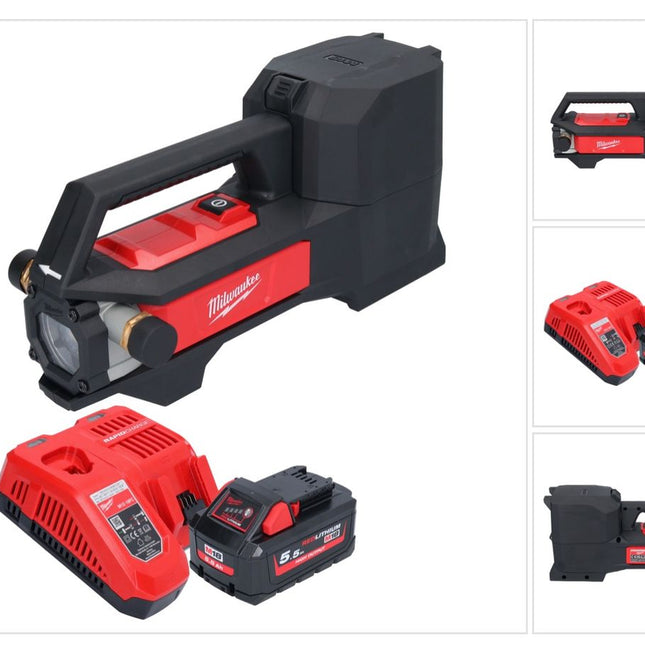 Milwaukee M18 BTP-551 Akku Transferpumpe 18 V 1817 l/h + 1x Akku 5,5 Ah + Ladegerät