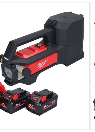 Milwaukee M18 BTP-802 Akku Transferpumpe 18 V 1817 l/h + 2x Akku 8,0 Ah + Ladegerät