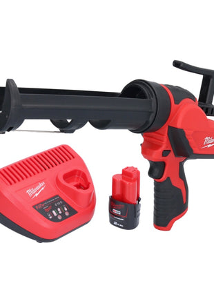 Milwaukee M12 PCG/310-201 Akku Kartuschenpresse 12 V 310 ml + 1x Akku 2,0 Ah + Ladegerät