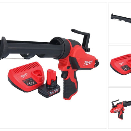 Milwaukee M12 PCG/310-601 Akku Kartuschenpresse 12 V 310 ml + 1x Akku 6,0 Ah + Ladegerät