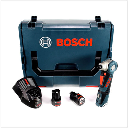 Bosch GWI 12V-5 Professional Akku Winkelschrauber in L-Boxx + 2 x GBA 12 V 2,5 Ah Akku + 1 x GAL 1230 Ladegerät - Toolbrothers