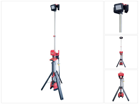 Foco de construcción a batería Milwaukee M18 HOSALC-0 18 V 1,0 - 2,20 m 6000 lm Solo (4933478116) - sin batería, sin cargador