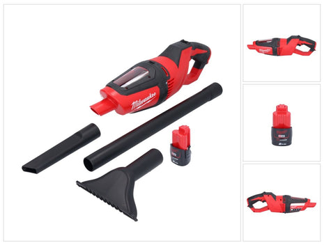 Milwaukee M12 HV-201 Akku Staubsauger 12 V + 1x Akku 2,0 Ah - ohne Ladegerät