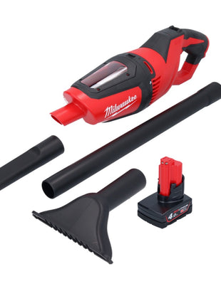 Aspirador de batería Milwaukee M12 HV-401 12 V + 1x batería 4,0 Ah - sin cargador