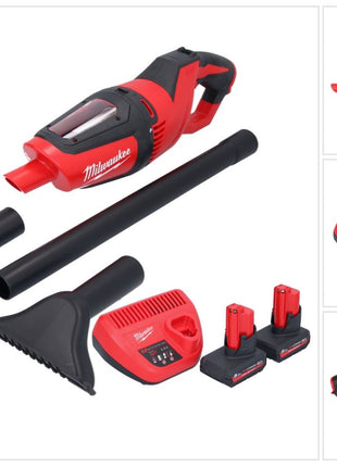 Odkurzacz akumulatorowy Milwaukee M12 HV-502 12 V + 2x akumulator 5,0 Ah + ładowarka