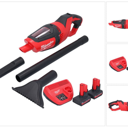 Milwaukee M12 HV-502 Akku Staubsauger 12 V + 2x Akku 5,0 Ah + Ladegerät