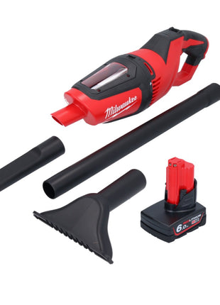 Milwaukee M12 HV-601 Akku Staubsauger 12 V + 1x Akku 6,0 Ah - ohne Ladegerät