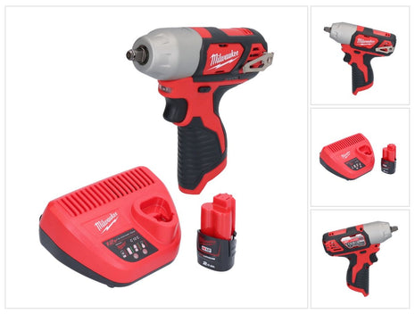 Milwaukee M12 BIW38-201 Akku Schlagschrauber 12 V 135 Nm 3/8˝ + 1x Akku 2,0 Ah + Ladegerät