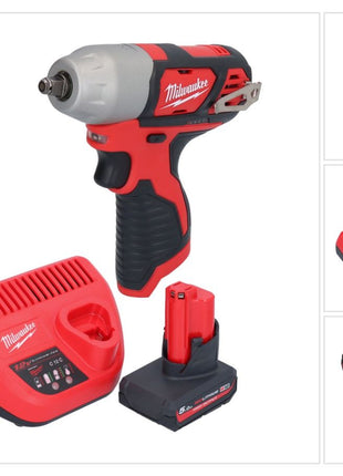 Milwaukee M12 BIW38-501 Clé à choc sans fil 12 V 135 Nm 3/8 + 1x batterie 5,0 Ah + chargeur