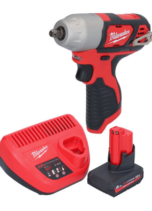 Milwaukee M12 BIW38-501 akumulatorowy klucz udarowy 12 V 135 Nm 3/8˝ + 1x akumulator 5,0 Ah + ładowarka