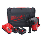 Milwaukee M18 ONEFHX-402X Akumulatorowy młot udarowo-obrotowy 18 V 2,5 J SDS-Plus Brushless + 2x akumulator 4,0 Ah + ładowarka + skrzynka HD