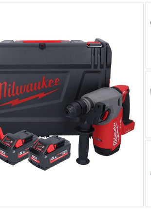 Milwaukee M18 ONEFHX-552X Akku Kombihammer 18 V 2,5 J SDS-Plus ( 4933478504 ) Brushless + 2x Akku 5,5 Ah + Ladegerät + HD-Box