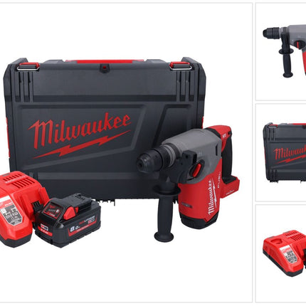 Milwaukee M18 ONEFHX-801X Akku Kombihammer 18 V 2,5 J SDS-Plus Brushless + 1x Akku 8,0 Ah + Ladegerät + HD-Box