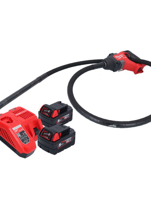 Vibrateur à béton sur batterie Milwaukee M18 FCVN24-502 18 V 2,4 m sans balais + 2x batterie 5,0 Ah + chargeur