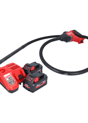 Milwaukee M18 FCVN24-552 Akku Betonrüttler 18 V 2,4 m Brushless + 2x Akku 5,5 Ah + Ladegerät