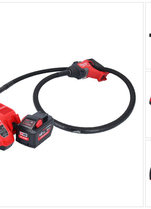 Milwaukee M18 FCVN24-121 Akku Betonrüttler 18 V 2,4 m Brushless + 1x Akku 12,0 Ah + Ladegerät