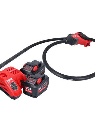 Milwaukee M18 FCVN24-122 Akku Betonrüttler 18 V 2,4 m Brushless + 2x Akku 12,0 Ah + Ladegerät