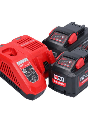 Milwaukee M18 FCVN24-122 Akku Betonrüttler 18 V 2,4 m Brushless + 2x Akku 12,0 Ah + Ladegerät