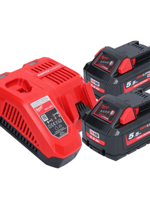 Milwaukee M18 FFN-552 Akku Nagler 18 V 50 - 90 mm Brushless + 2x Akku 5,5 Ah + Ladegerät