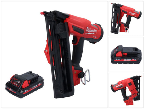 Clavadora a batería Milwaukee M18 FN16GA-301 18 V 32 - 64 mm sin escobillas + 1x batería 3,0 Ah - sin cargador