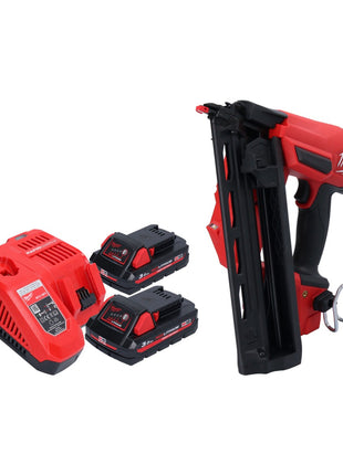 Clavadora a batería Milwaukee M18 FN16GA-302 18 V 32 - 64 mm sin escobillas + 2x baterías 3,0 Ah + cargador