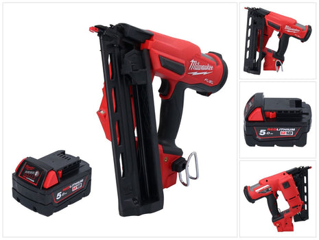 Milwaukee M18 FN16GA-501 Cordless nailer 18 V 32 - 64 mm brushless + 1x battery 5.0 Ah - without charger