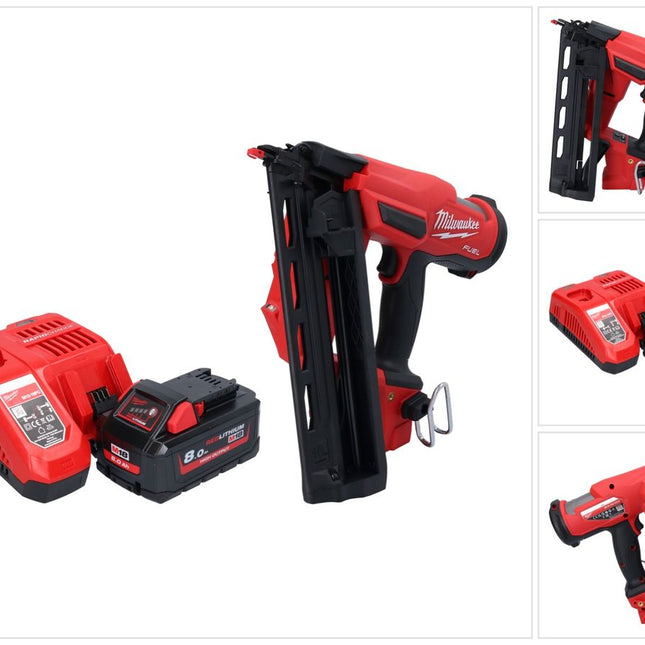 Milwaukee M18 FN16GA-801 Akku Nagler 18 V 32 - 64 mm Brushless + 1x Akku 8,0 Ah + Ladegerät
