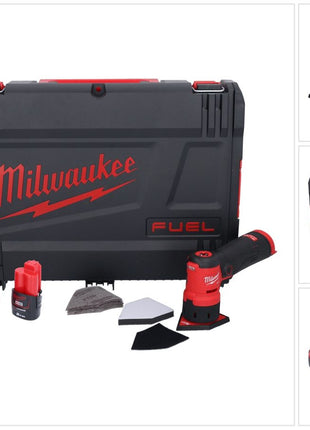 Milwaukee M12 FDSS-201X Akku Punktschleifer 12 V 88,8 x 63,5 mm Brushless + 1x Akku 2,0 Ah + Ladegerät + HD-Box